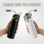 SURFVEN 27 oz Vacuum Insulated Stainless Steel Water Bottle with 3-in-1 Lid, White