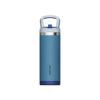 SURFVEN 18 oz Double Wall Stainless Steel Insulated Water Bottle with Leak Proof Flip Straw Lid, Blue