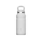 SURFVEN 27 oz Stainless Steel Double Wall Insulated Water Bottle with Flip-up Straw Lid, White