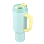 SURFVEN 40oz Double Wall Stainless Steel Insulated Tumbler with Handle and 2-in-1 Lid, Mint Blue