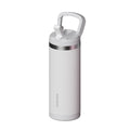 SURFVEN 18 oz Double Wall Stainless Steel Insulated Water Bottle with Leak Proof Flip Straw Lid, White