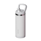 SURFVEN 18 oz Double Wall Stainless Steel Insulated Water Bottle with Leak Proof Flip Straw Lid, White
