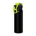 SURFVEN 27 oz Vacuum Insulated Stainless Steel Water Bottle with 3-in-1 Lid, Black