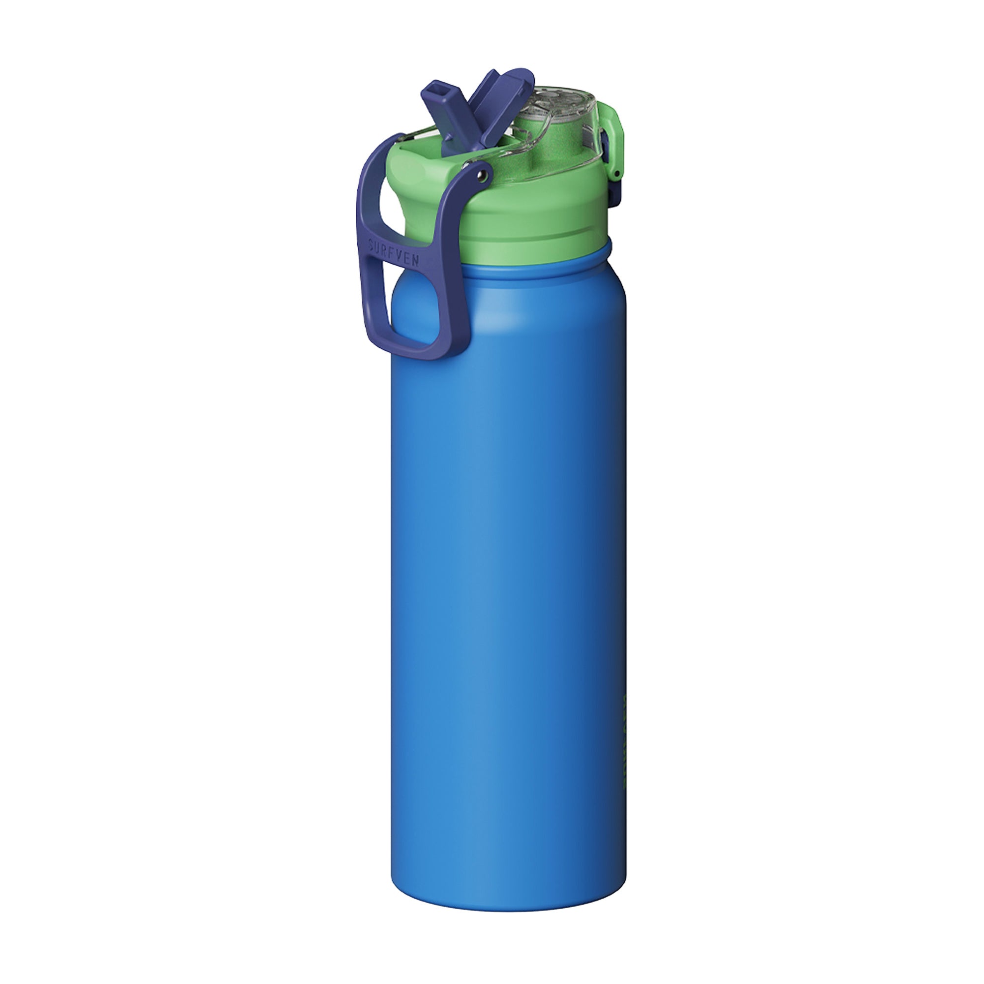SURFVEN 27 oz Vacuum Insulated Stainless Steel Water Bottle with 3-in-1 Lid, Blue