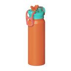 SURFVEN 27 oz Vacuum Insulated Stainless Steel Water Bottle with 3-in-1 Lid, Orange