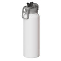 SURFVEN 40 oz Vacuum Insulated Stainless Steel Water Bottle with 3-in-1 Lid, White