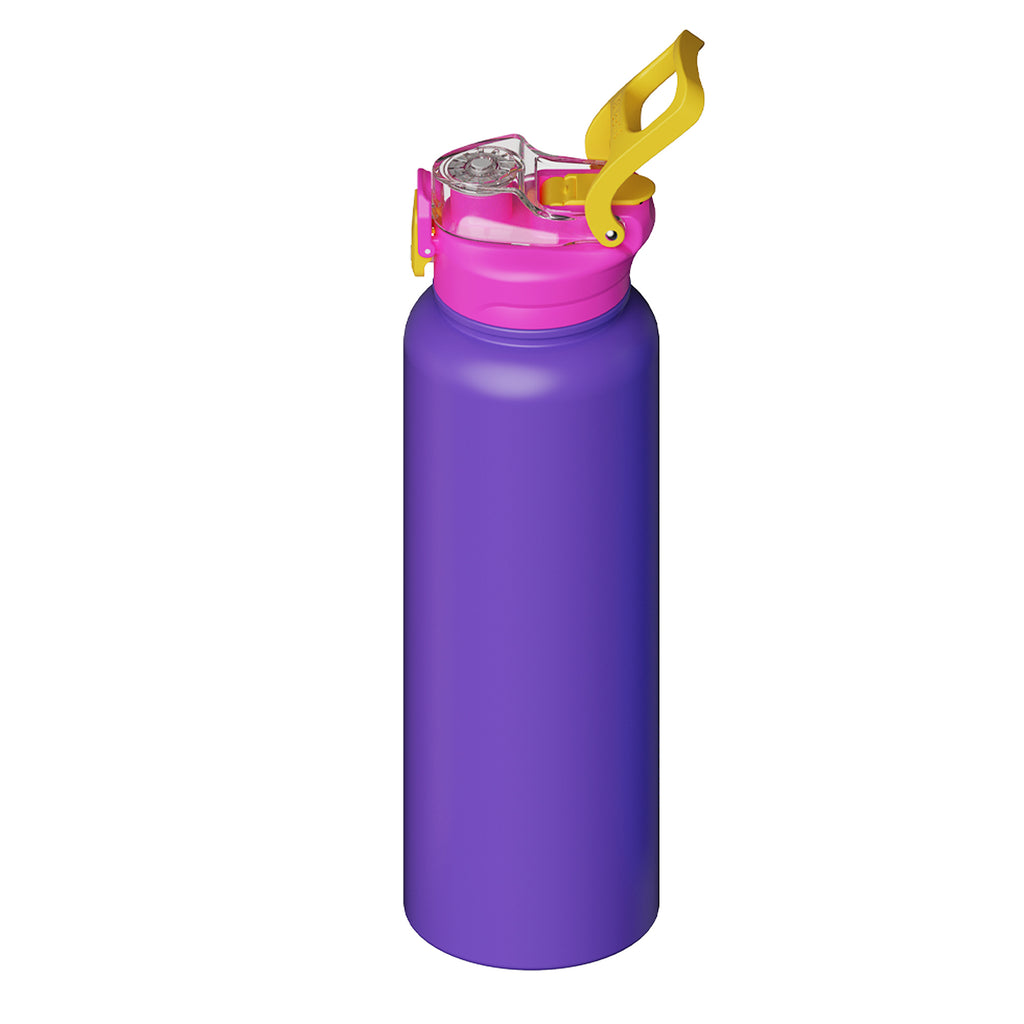 SURFVEN 40 oz Vacuum Insulated Stainless Steel Water Bottle with 3-in-1 Lid, Purple