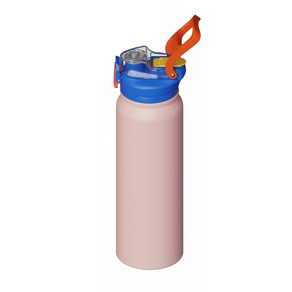 SURFVEN 27 oz Vacuum Insulated Stainless Steel Water Bottle with 3-in-1 Lid, Pink