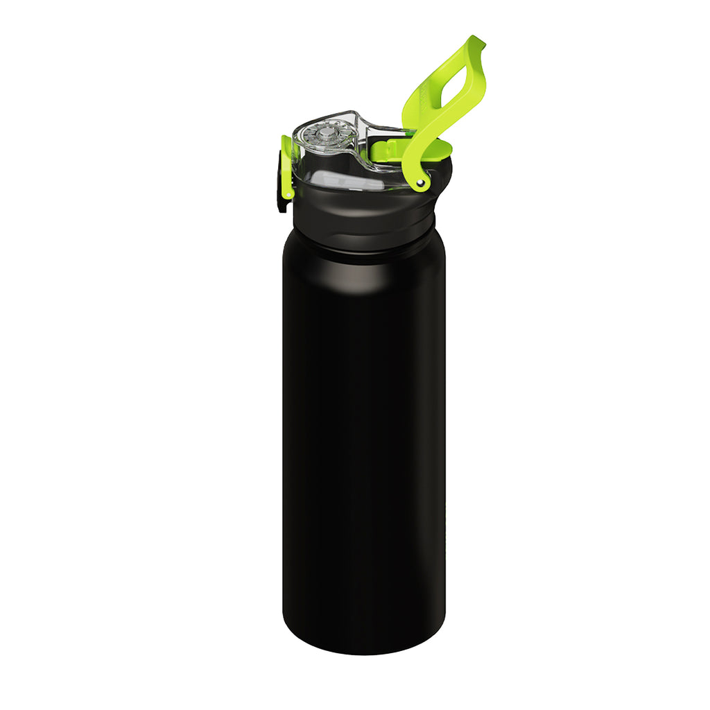 SURFVEN 27 oz Vacuum Insulated Stainless Steel Water Bottle with 3-in-1 Lid, Black