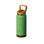 SURFVEN 27 oz Stainless Steel Double Wall Insulated Water Bottle with Flip-up Straw Lid, Green