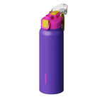 SURFVEN 27 oz Vacuum Insulated Stainless Steel Water Bottle with 3-in-1 Lid, Purple