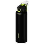SURFVEN 40 oz Vacuum Insulated Stainless Steel Water Bottle with 3-in-1 Lid, Black
