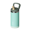 SURFVEN 12 oz Double Wall Stainless Steel Insulated Water Bottle with Leak Proof Flip Straw Lid, Dusty Jade