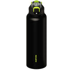 SURFVEN 40 oz Vacuum Insulated Stainless Steel Water Bottle with 3-in-1 Lid, Black