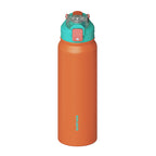 SURFVEN 27 oz Vacuum Insulated Stainless Steel Water Bottle with 3-in-1 Lid, Orange